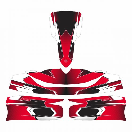 Prox Red Kart Graphics Kit Side View