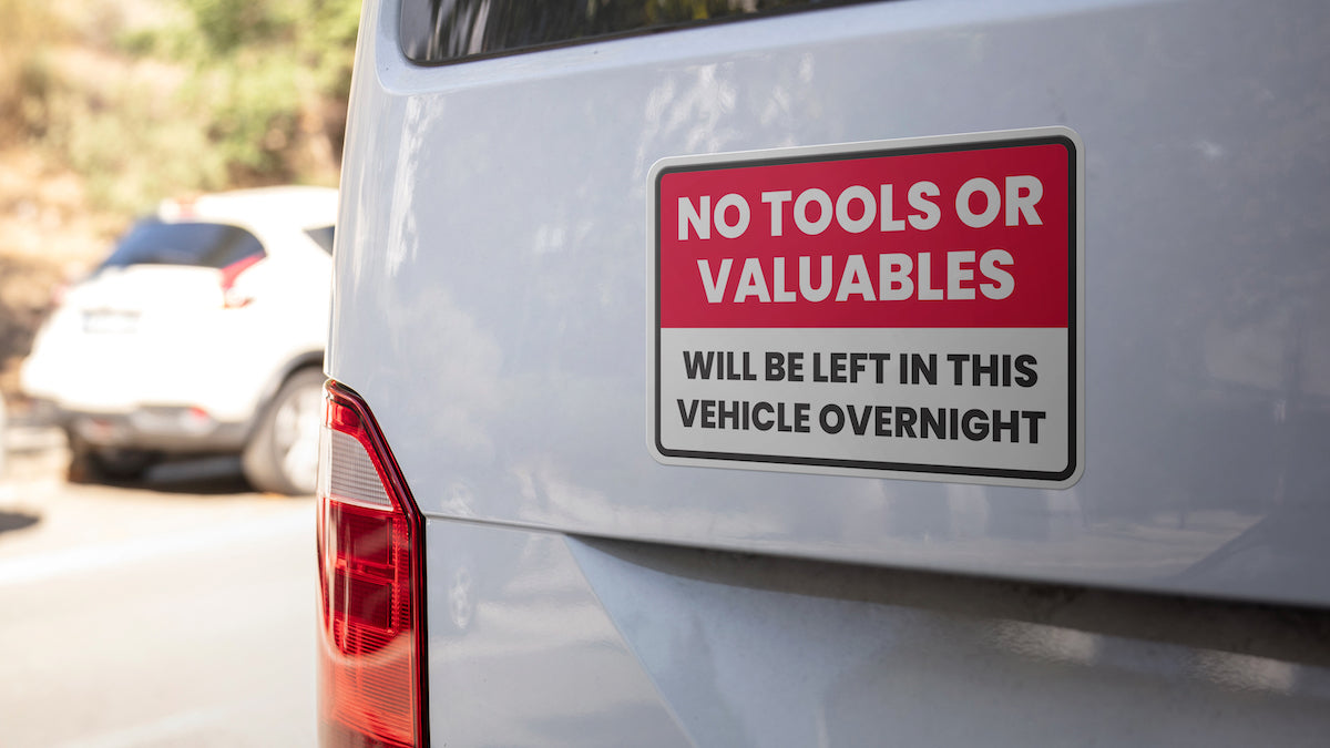 No tools left in this vehicle car sticker