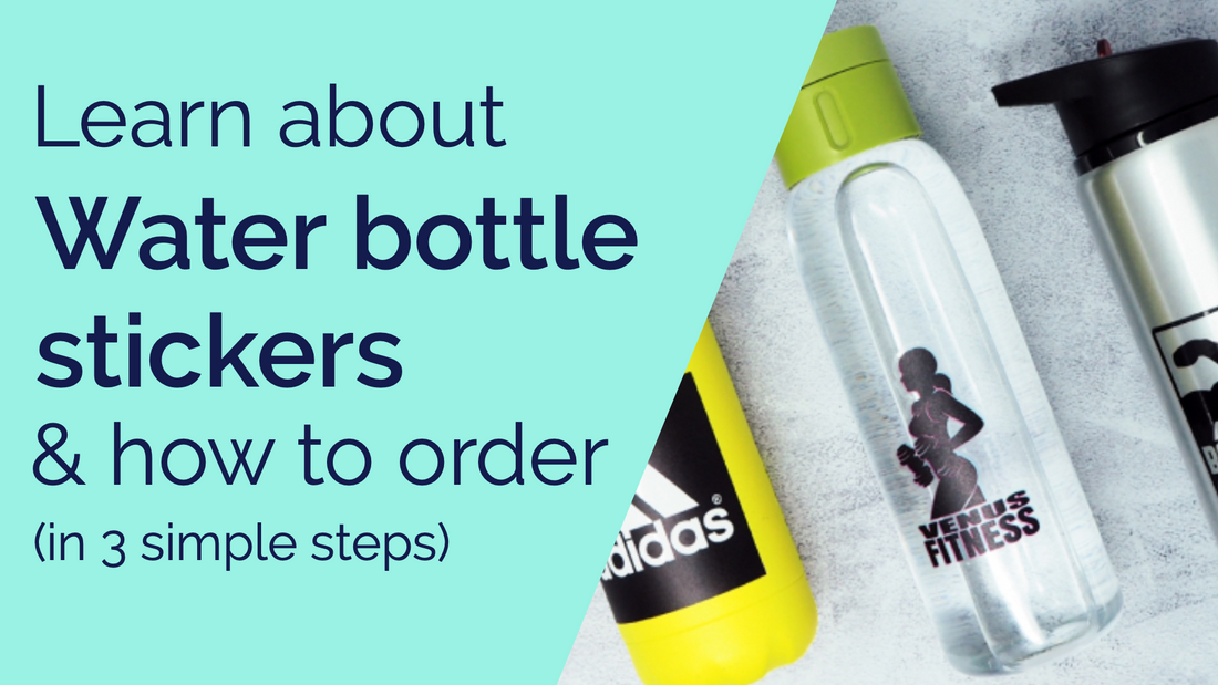 A video explaining what water bottle stickers are and how to order them