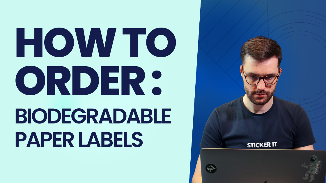 Load video: A video explaining what biodegradable paper labels are and how to order them