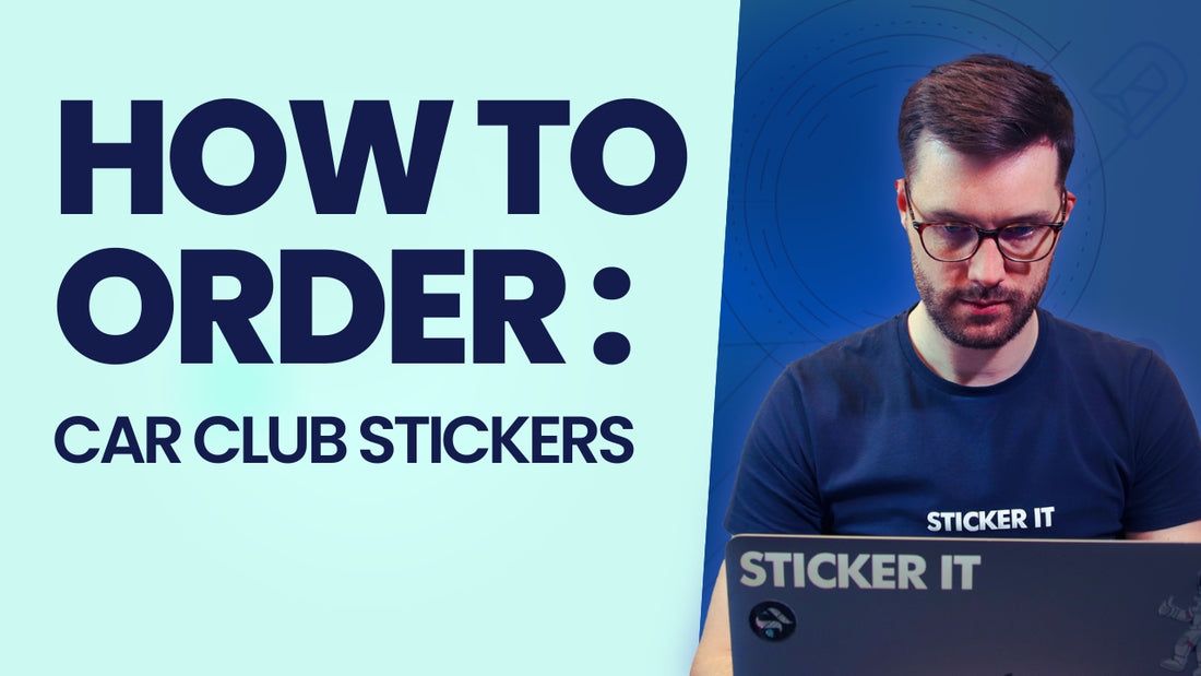A video showing how to order car club stickers