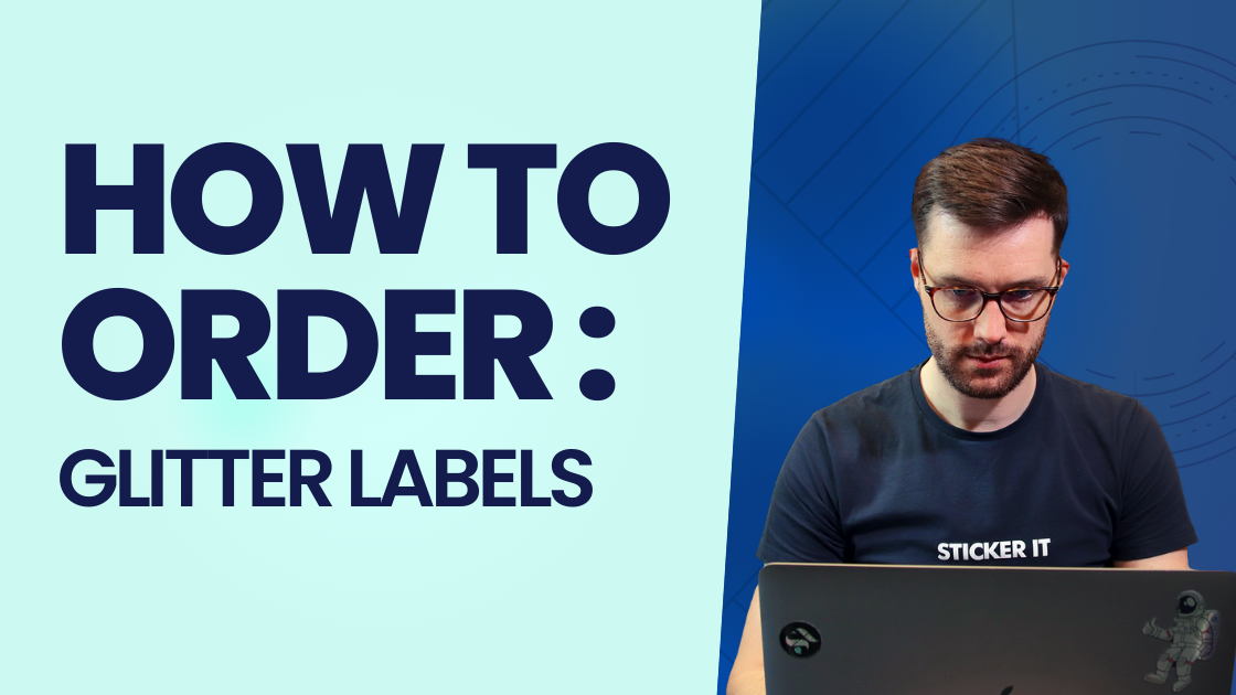 Load video: A video explaining what glitter labels are and how to order them
