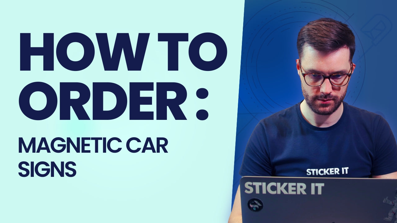Video laden: A video showing how to order magnetic car signs