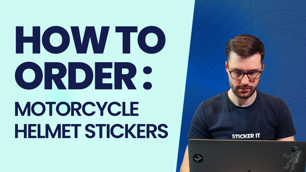 Load video: How to order motorcycle helmet stickers video