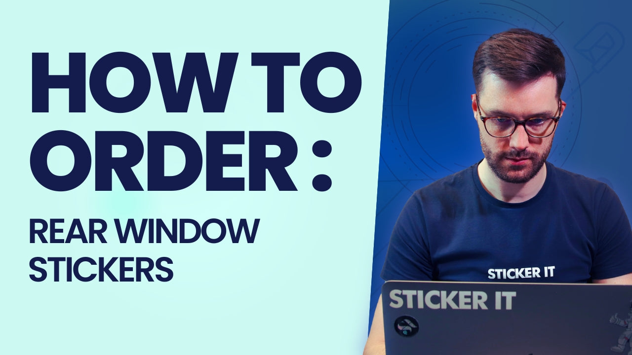 Load video: A video showing how to order rear window stickers