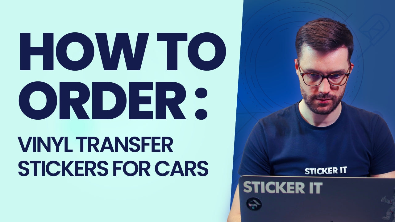 Load video: A video showing how to order vinyl transfer stickers for cars