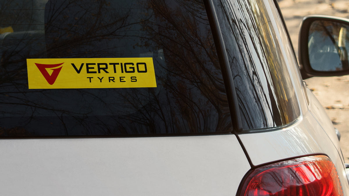 Vertigo tyres logo car rear window sticker