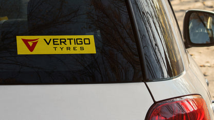 Vertigo Tyres logo car window sticker