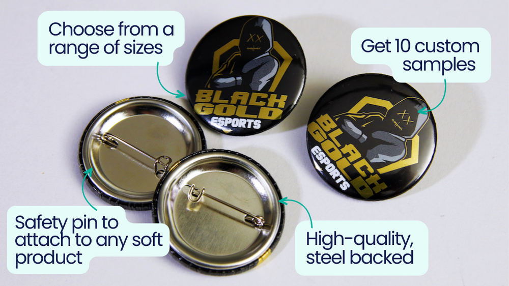What are custom button & badge samples