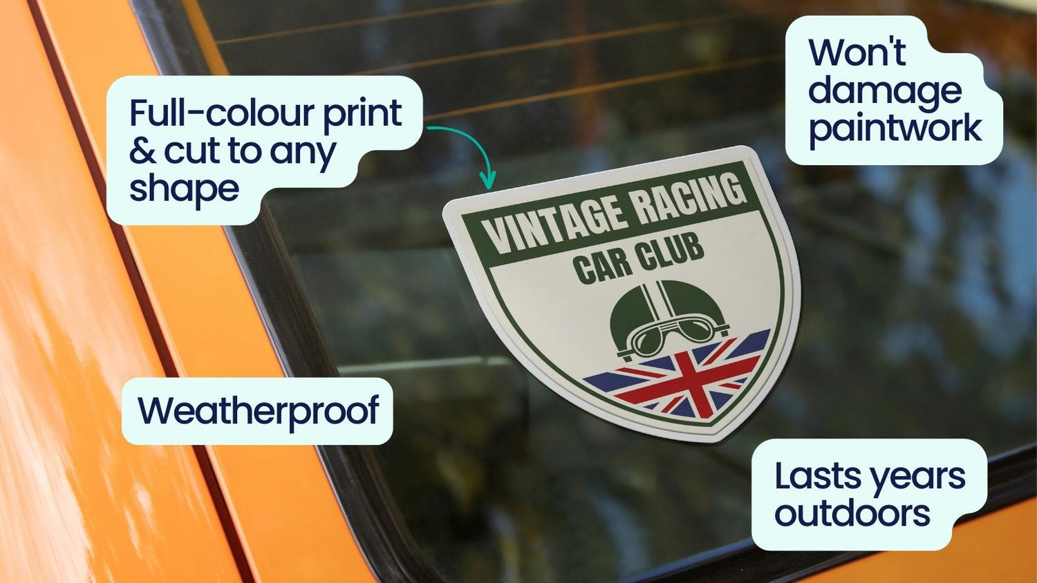 what is a custom car club sticker