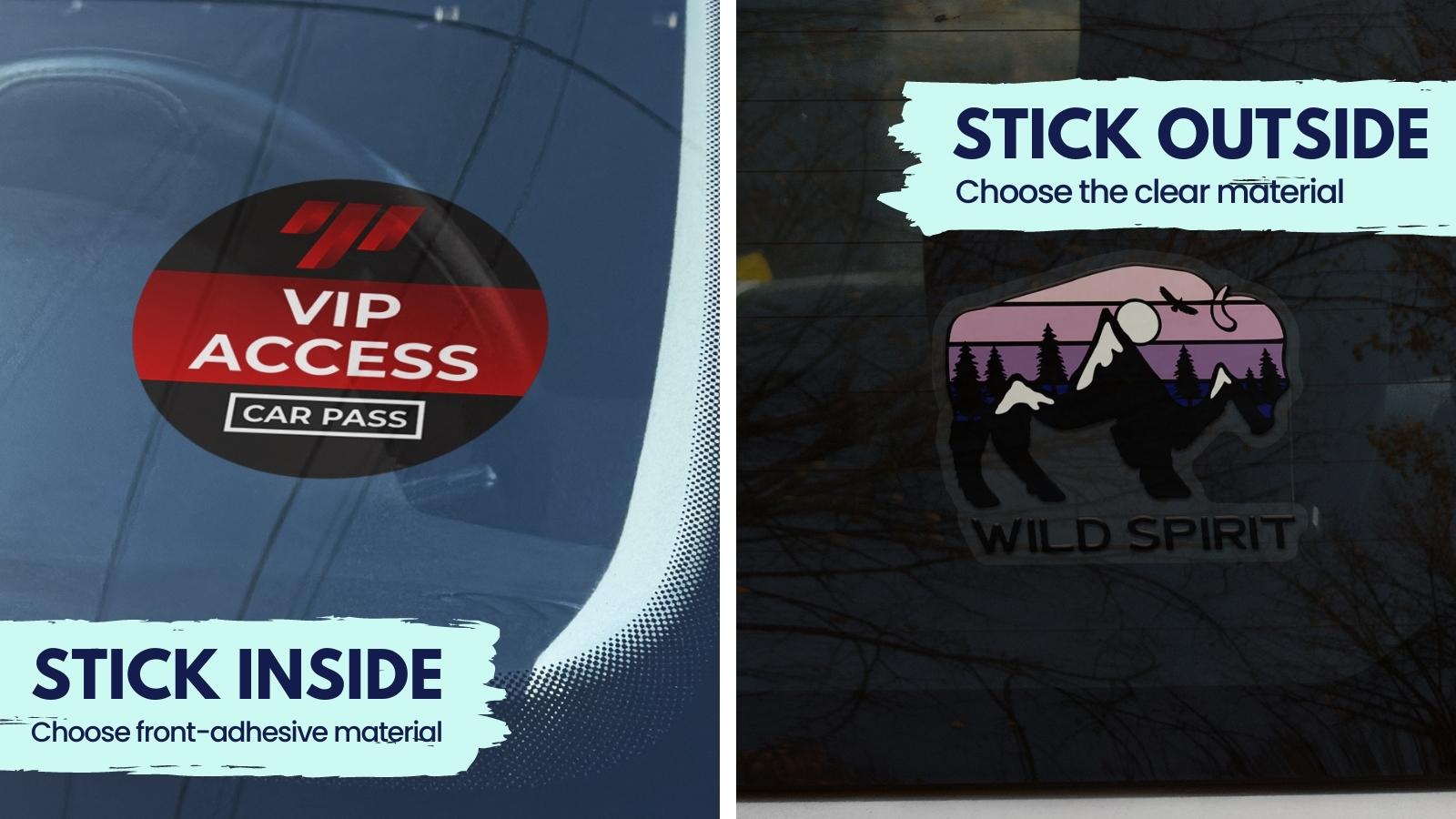 what is a custom car window sticker