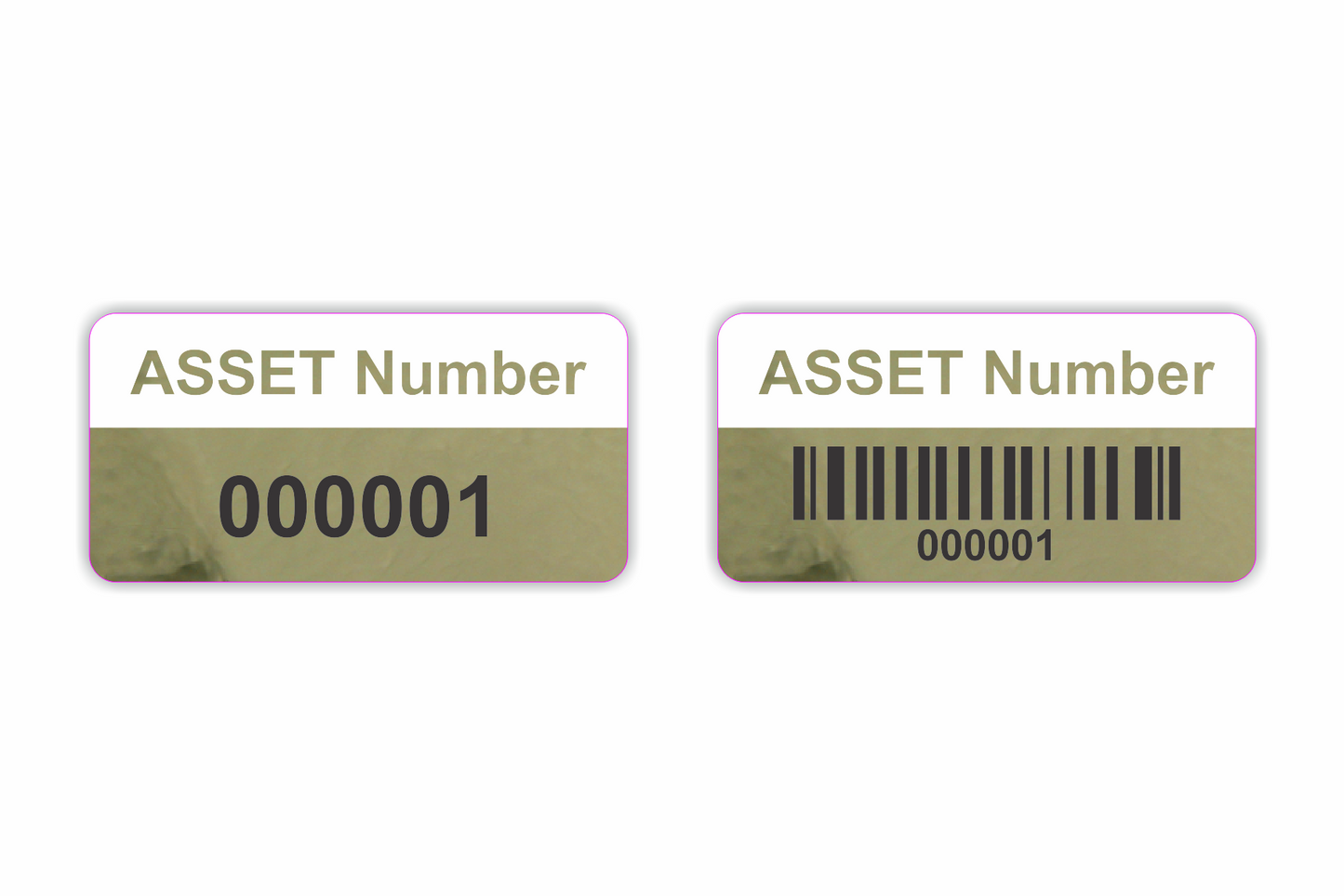 Mirror gold barcode labels