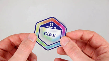 A short video showing what clear stickers are