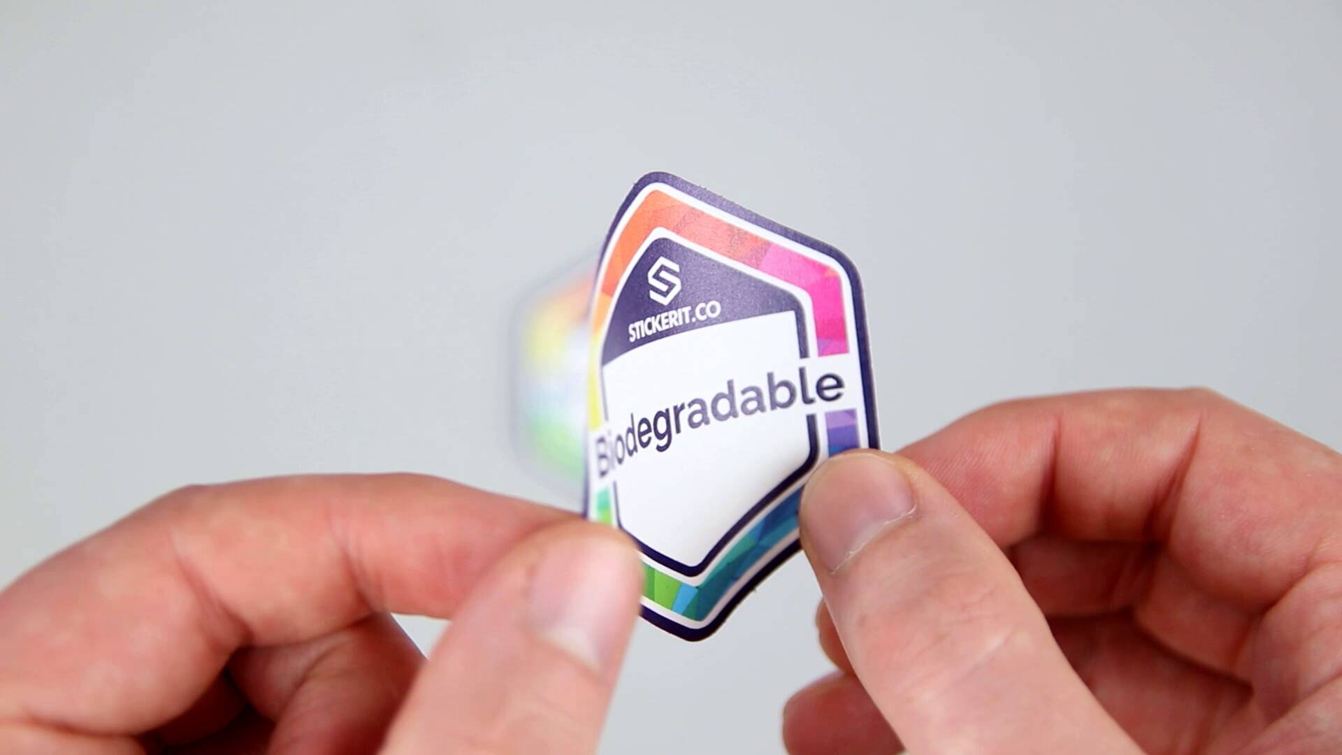 A short video showing what biodegradable paper stickers are