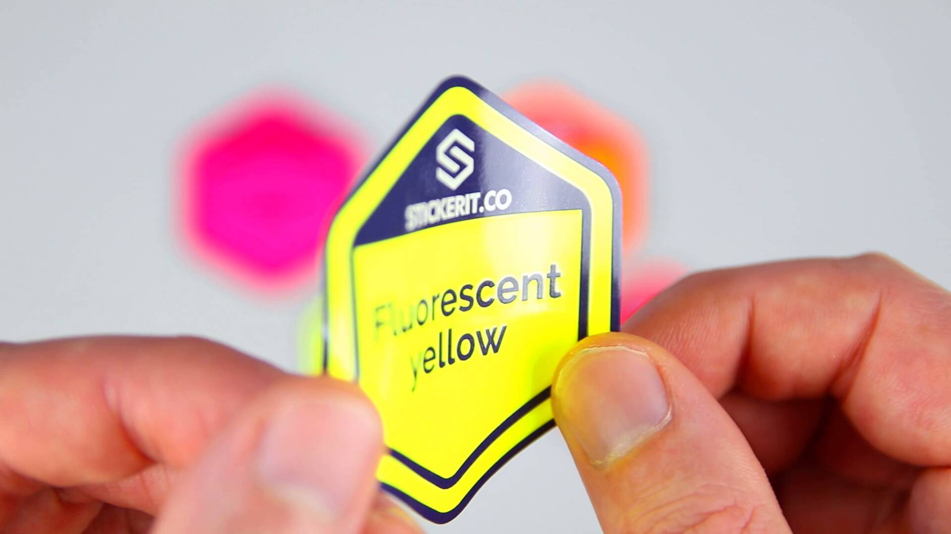 A short video showing what fluorescent stickers are