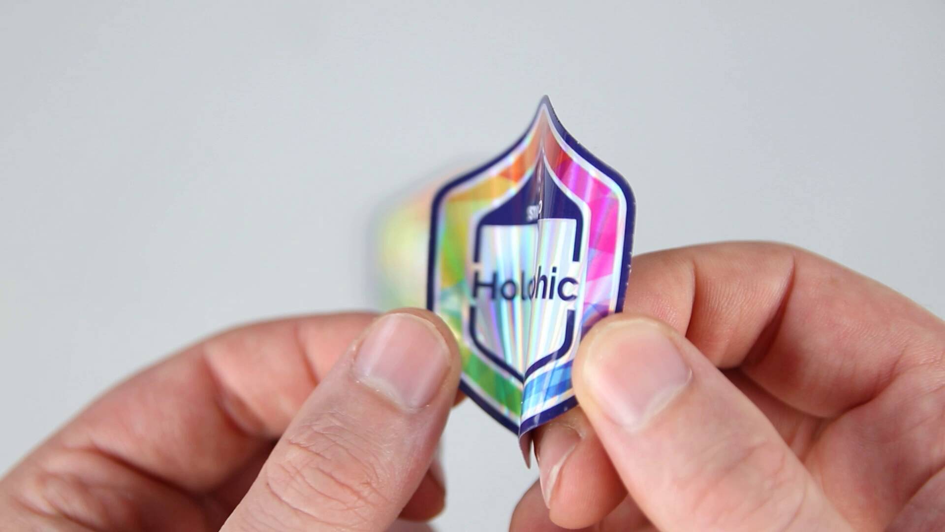 A short video showing what holographic stickers are