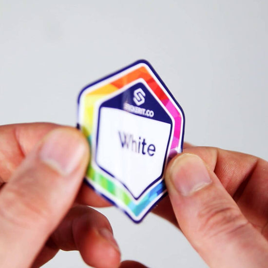A short video showing what white vinyl stickers are