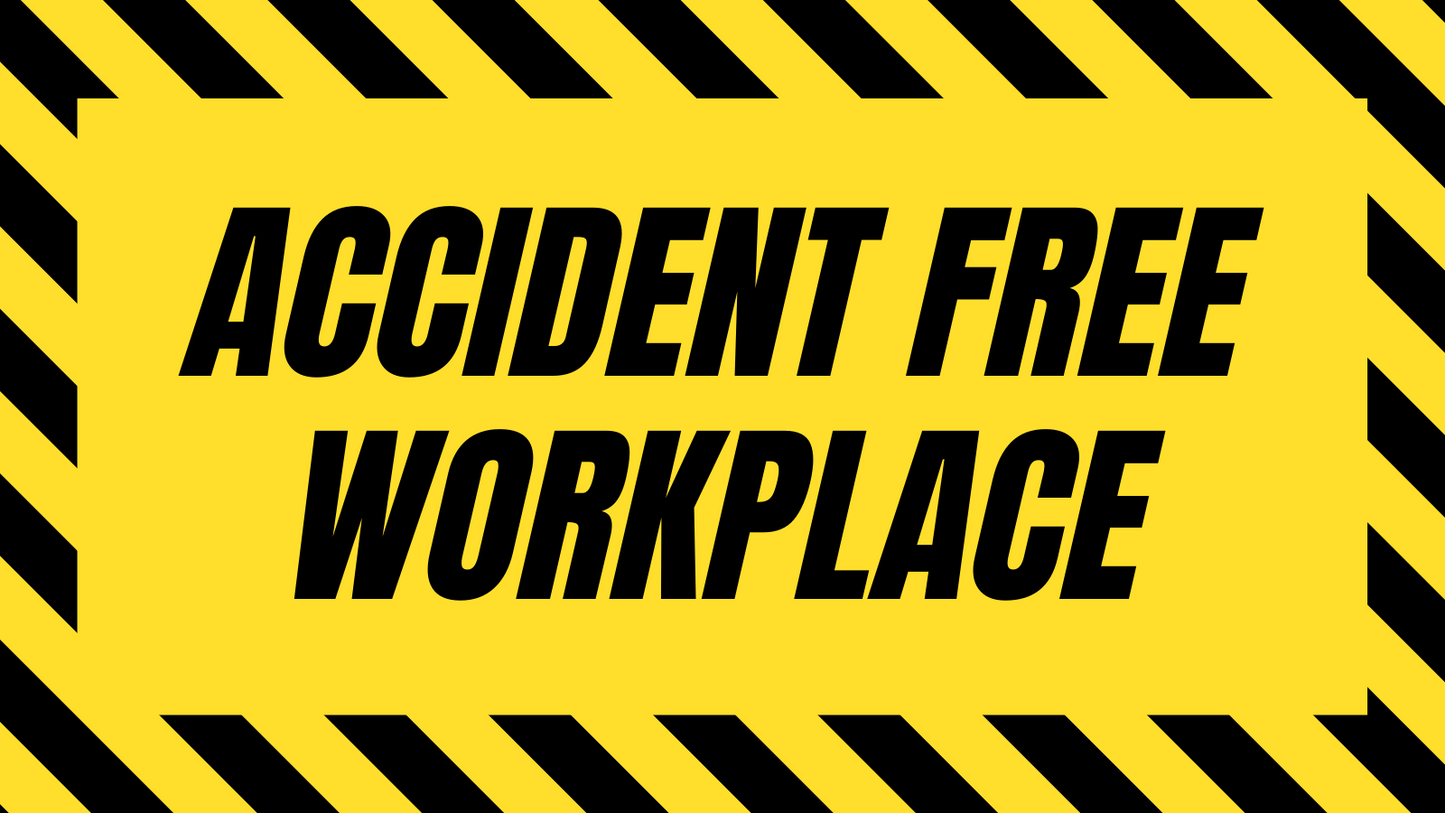 Accident free workplace safety label design